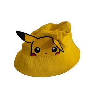 Pokemon Pikachu Bucket Hat Youth One Size Fits Most Yellow Nintendo 2023